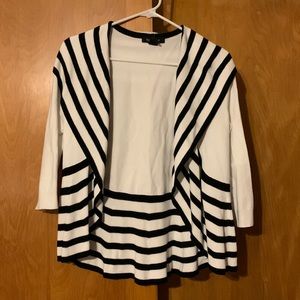 FREE GIFT! W/ White House Black Market Womens Medium Black and White Cardigan